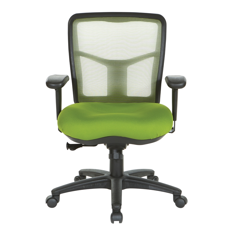 Scranton & Co Green Air Mist Mesh Back Office Chair with Fabric Seat