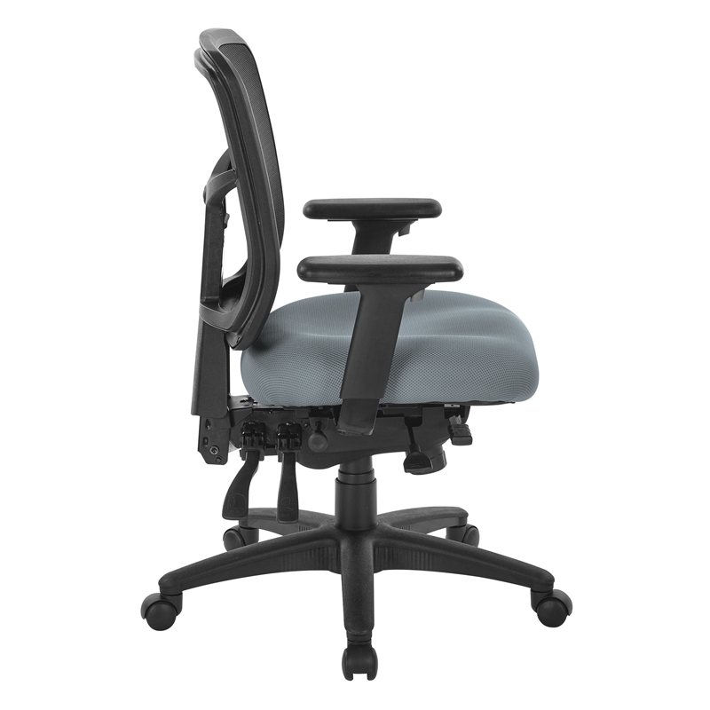 Scranton & Co ProGrid Mid Back Manager's Chair in Gray Fabric