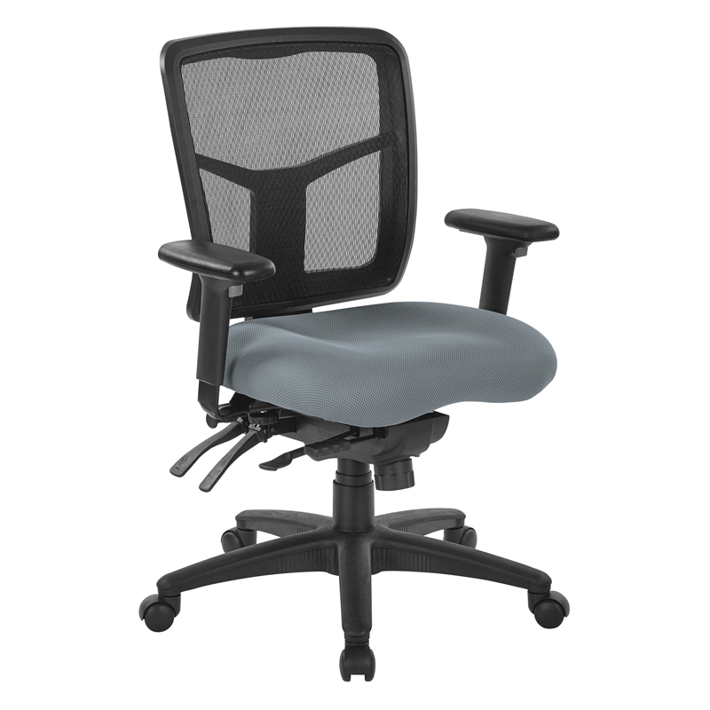 Scranton & Co ProGrid Mid Back Manager's Chair in Gray Fabric