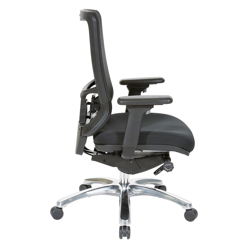 Scranton & Co Contemporary ProGrid Manager's Chair in Coal Black Fabric