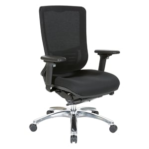 Scranton & Co Contemporary ProGrid Manager's Chair in Coal Black Fabric
