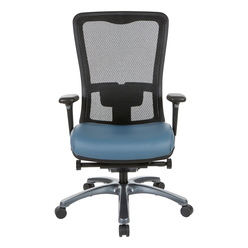 Scranton & Co Contemporary ProGrid High Back Mesh Fabric Chair in Blue