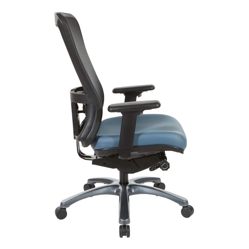 Scranton & Co Contemporary ProGrid High Back Mesh Fabric Chair in Blue