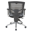 Scranton & Co Contoured Black Back Manager's Chair with Chrome Base