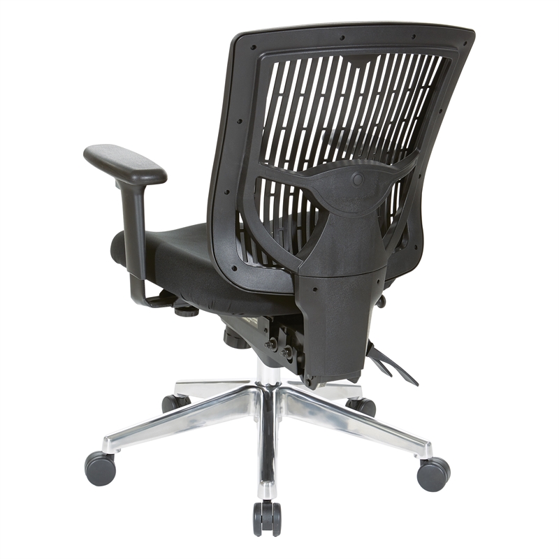 Scranton & Co Contoured Black Back Manager's Chair with Chrome Base