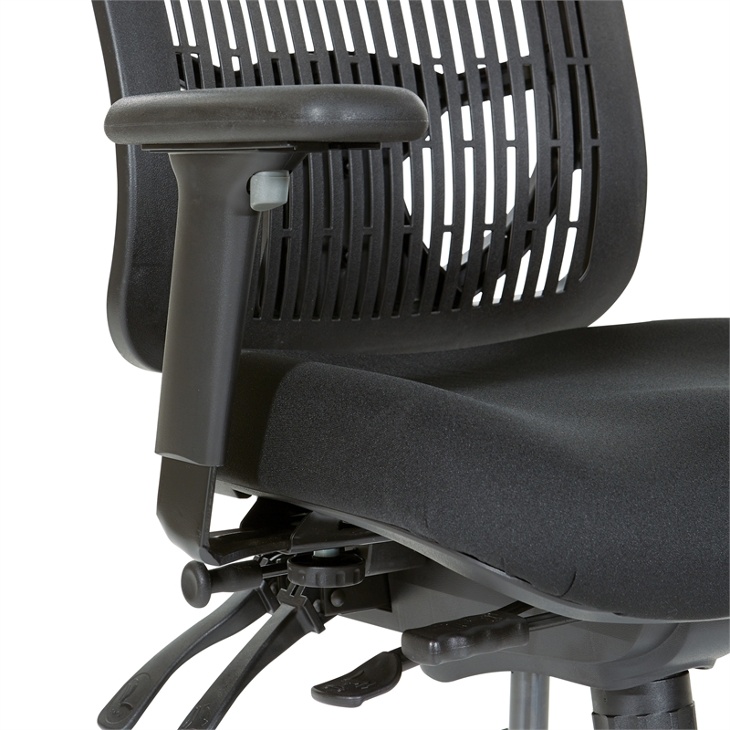 Scranton & Co Contoured Black Back Manager's Chair with Chrome Base