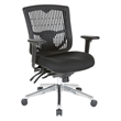 Scranton & Co Contoured Black Back Manager's Chair with Chrome Base