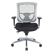 Scranton & Co Contoured Gray Back Manager's Chair with Chrome Base