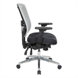 Scranton & Co Contoured Gray Back Manager's Chair with Chrome Base