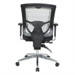 Scranton & Co Contoured Gray Back Manager's Chair with Chrome Base