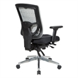 Scranton & Co Contoured Gray Back Manager's Chair with Chrome Base