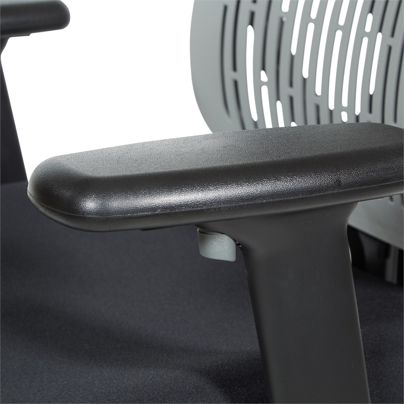 Scranton & Co Contoured Gray Back Manager's Chair with Chrome Base