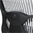 Scranton & Co Contoured Gray Back Manager's Chair with Chrome Base