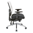 Scranton & Co Contoured White Back Manager's Chair with Chrome Base