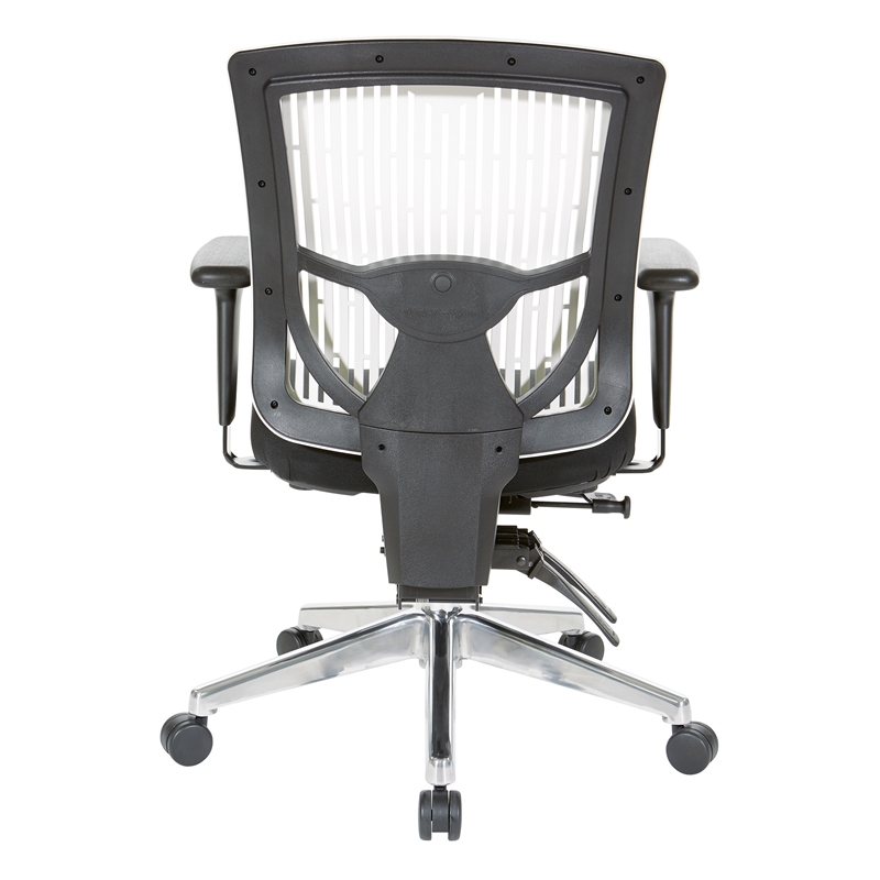 Scranton & Co Contoured White Back Manager's Chair with Chrome Base