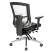 Scranton & Co Contoured White Back Manager's Chair with Chrome Base