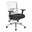 Scranton & Co Contoured White Back Manager's Chair with Chrome Base