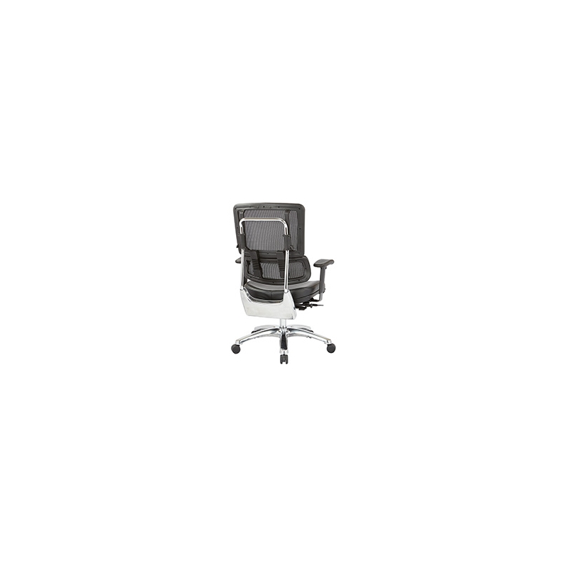Scranton & Co Black Mesh Back Chair in Black Fabric with Aluminum Base