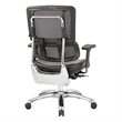Scranton & Co Black Mesh Back Chair in Black Fabric with Aluminum Base