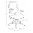 Scranton & Co Black Mesh Back Chair in Black Fabric with Aluminum Base