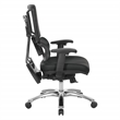 Scranton & Co Manager's Chair in Black Faux Leather with Aluminum Base
