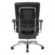 Scranton & Co Manager's Chair in Black Faux Leather with Aluminum Base