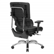 Scranton & Co Manager's Chair in Black Faux Leather with Aluminum Base