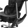 Scranton & Co Manager's Chair in Black Faux Leather with Aluminum Base