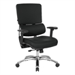 Scranton & Co Manager's Chair in Black Faux Leather with Aluminum Base