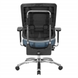 Scranton & Co Manager's Chair in Blue Faux Leather with Aluminum Base