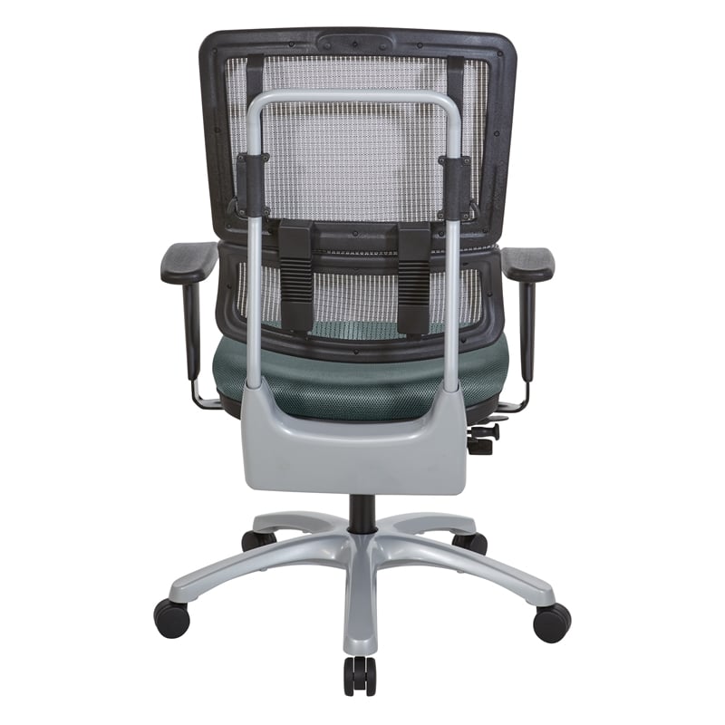 Scranton & Co Gray Mesh Back Office Chair with Silver Base and Gray Seat