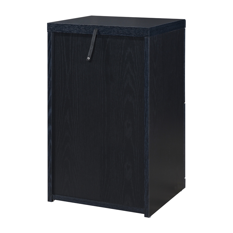 Scranton & Co 2-Drawer Locking Vertical File Cabinet in Black Woodgrain