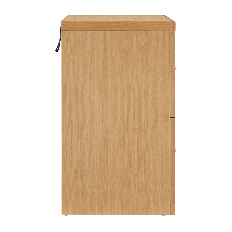 Scranton & Co 2-Drawer Locking Vertical File Cabinet in Natural Woodgrain