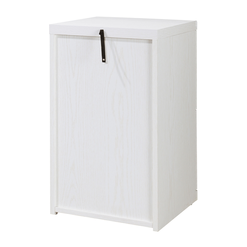 Scranton & Co 2-Drawer Locking Vertical File Cabinet in White Woodgrain