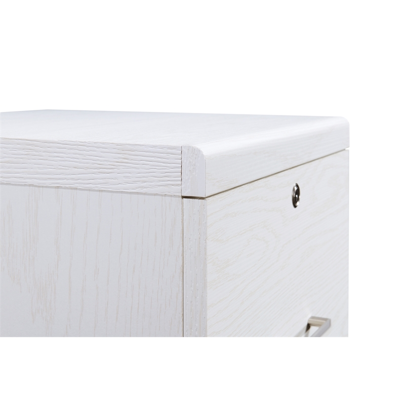 Scranton & Co 2-Drawer Locking Vertical File Cabinet in White Woodgrain
