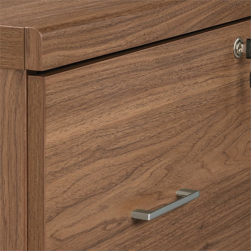 Scranton & Co 2-Drawer Locking Lateral File Cabinet in Majestic Walnut