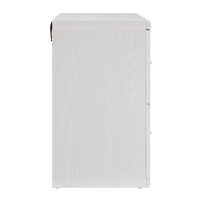 Scranton & Co 2-Drawer Locking Lateral File Cabinet in White Woodgrain