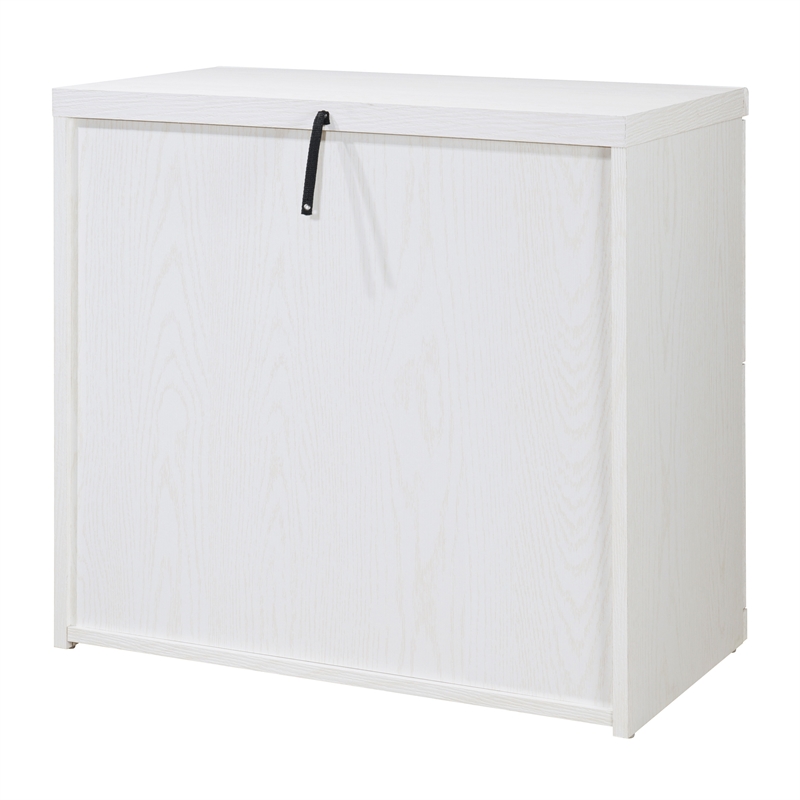 Scranton & Co 2-Drawer Locking Lateral File Cabinet in White Woodgrain