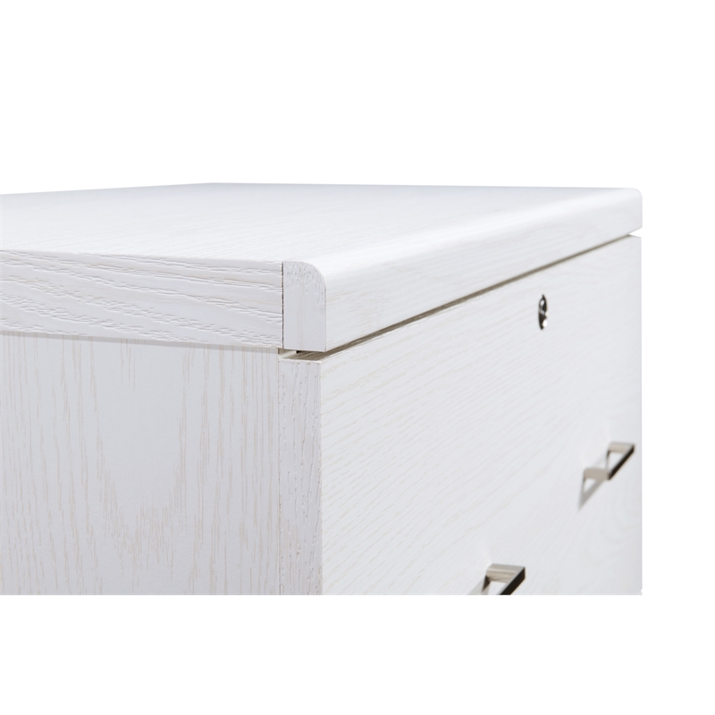 Scranton & Co 2-Drawer Locking Lateral File Cabinet in White Woodgrain