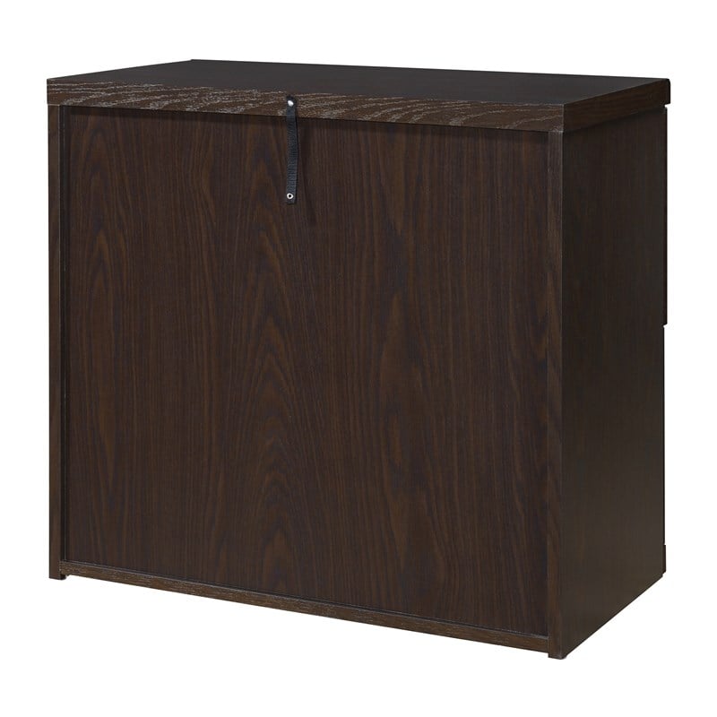 Scranton & Co 2-Drawer Locking Lateral File Cabinet in Espresso Woodgrain