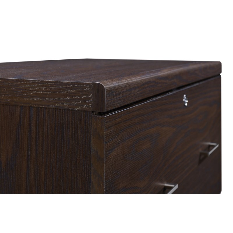 Scranton & Co 2-Drawer Locking Lateral File Cabinet in Espresso Woodgrain