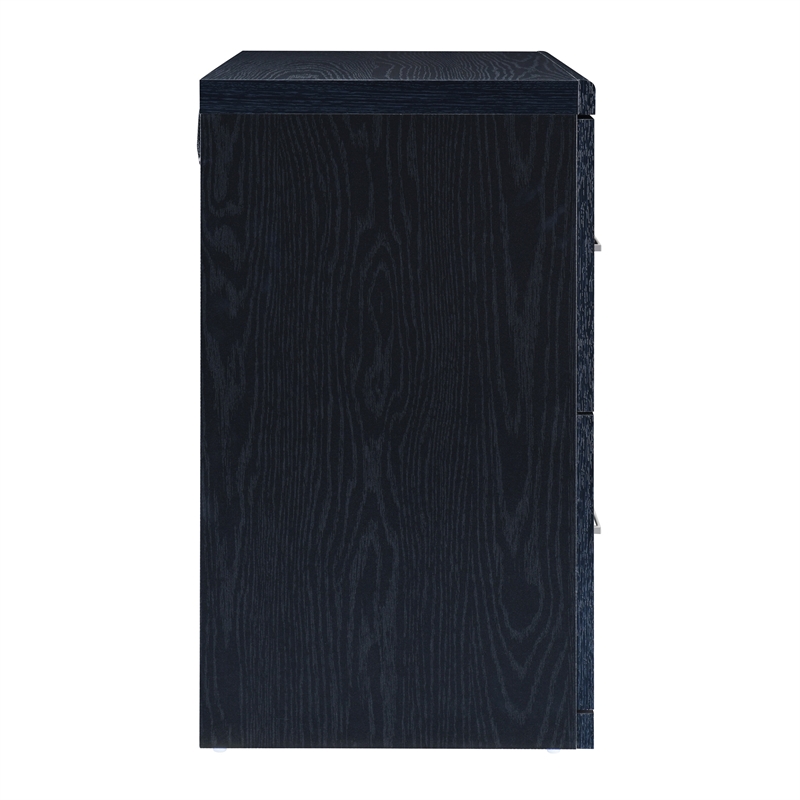 Scranton & Co 2-Drawer Locking Lateral File Cabinet in Black Woodgrain