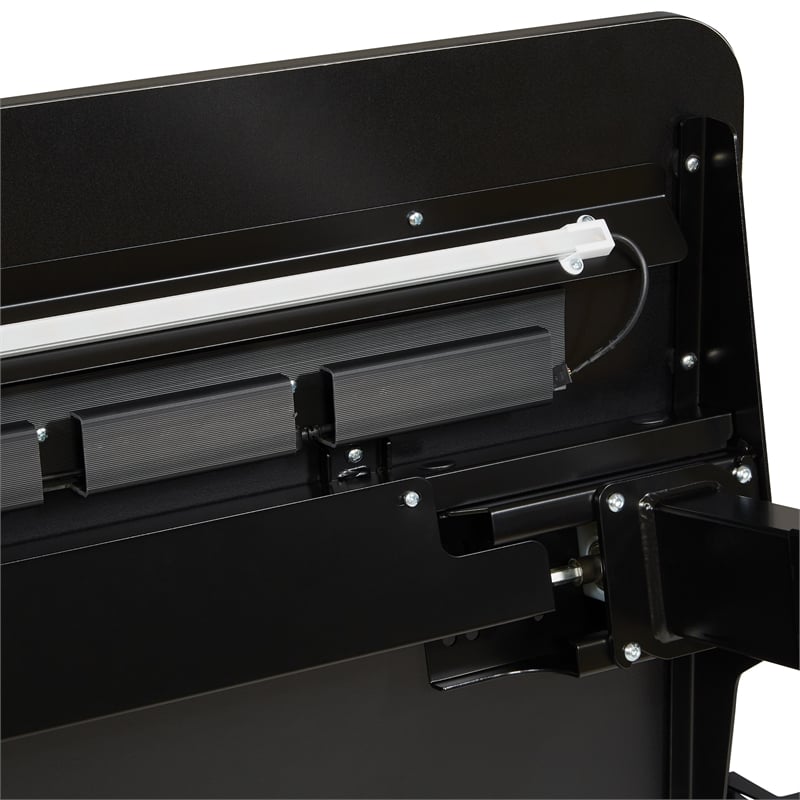 Scranton & Co Electric Gaming Desk in Red with RGB LEDs and Monitor Mount