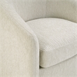 Scranton & Co Barrel Swivel Chair in Linen White with Sinuous Spring Support