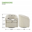 Scranton & Co Barrel Swivel Chair in Linen White with Sinuous Spring Support