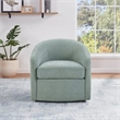 Scranton & Co Barrel Swivel Chair in Blue Mist Coastal Fabric