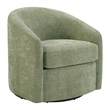 Scranton & Co Barrel Swivel Chair in Leaf Green Coastal Fabric