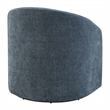 Scranton & Co Barrel Swivel Chair in Blue Denim Coastal Fabric