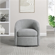 Scranton & Co Barrel Swivel Chair in Dove Gray Coastal Fabric