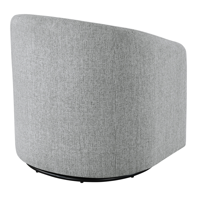 Scranton & Co Barrel Swivel Chair in Dove Gray Coastal Fabric